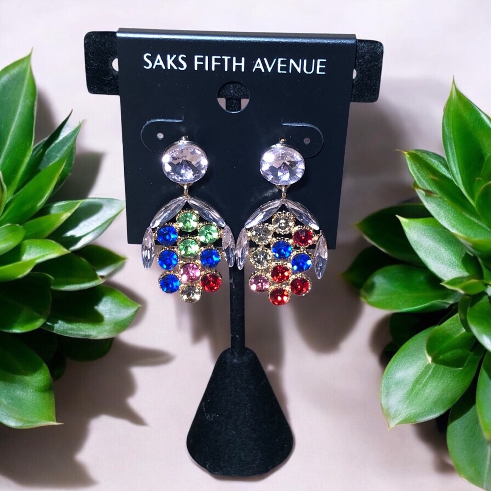 8. Saks Fifth Avenue Colorful Gemstone Earrings